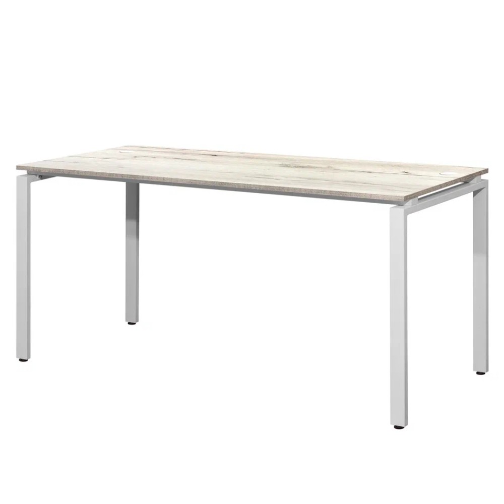 Стол письменный Millwood Лофт Сиэтл (ДТ-5), 1600х700 мм, дуб белый крафт, белый