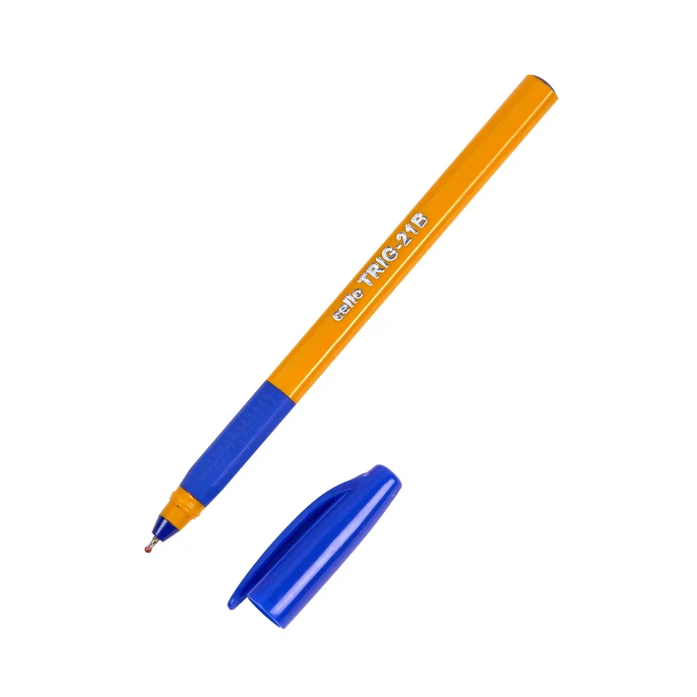 Ручка шариковая "Tri-GRIP", 0.7 мм, желтый, стерж. синий - 3