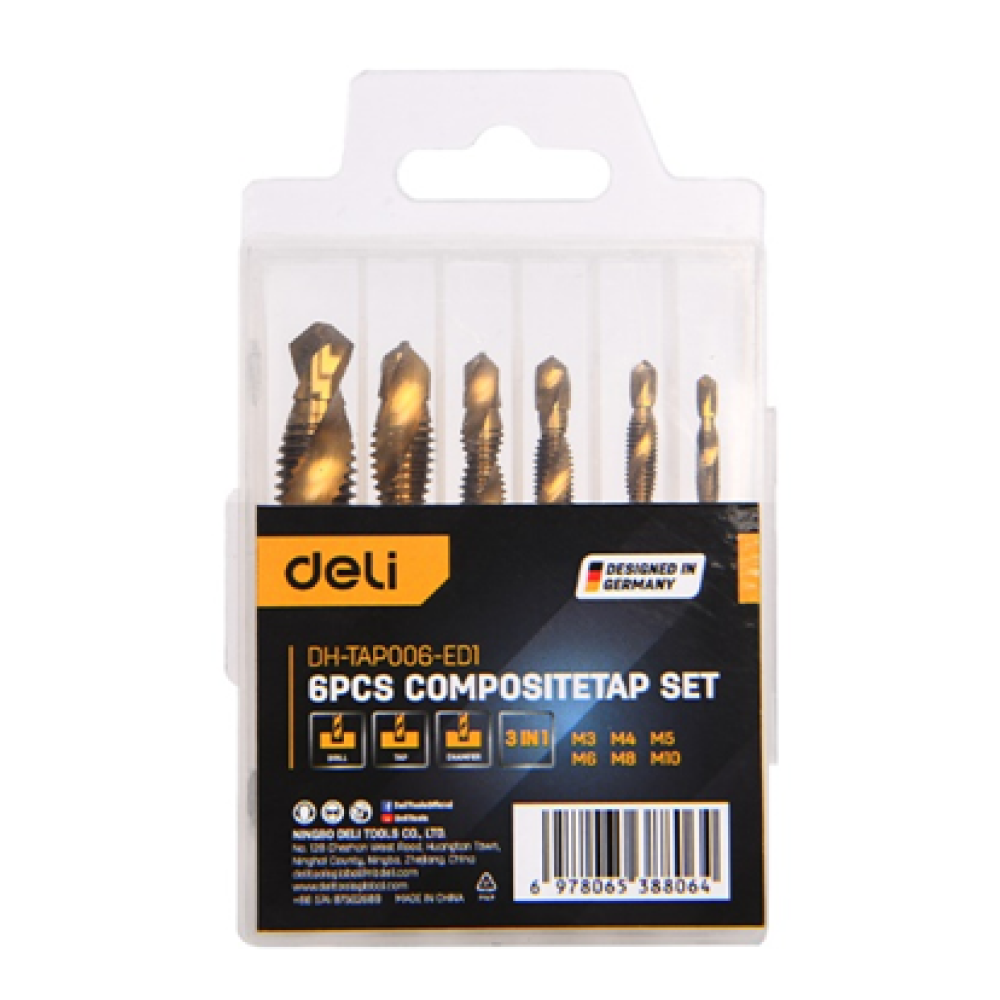 Набор сверл по металлу Deli YS EDH-TAP006-ED1