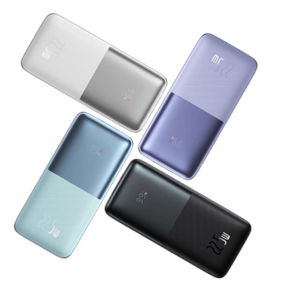 Внешний аккумулятор Baseus "Bipow Pro Digital Display Fast Charge Power Bank", 10000 mAh, голубой