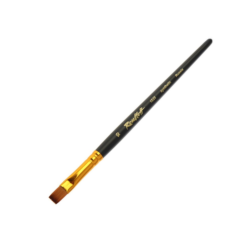 Кисть "Roubloff", имитация колонка, плоская, на короткой ручке №10