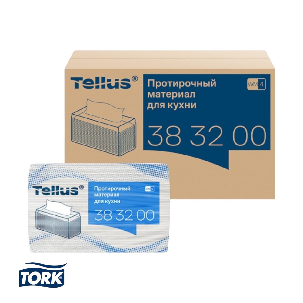 Протирочный материал нетканый Tellus, для кухни, 1 слой, 75 листов, WM4