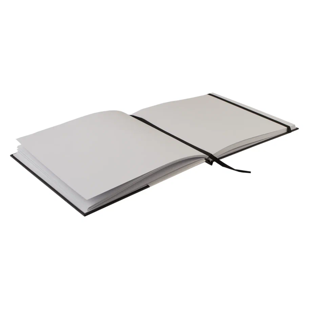 Скетчбук для маркеров "Сонет", 20х20 см, 220 г/м2, 40 листов, черный, на резинке