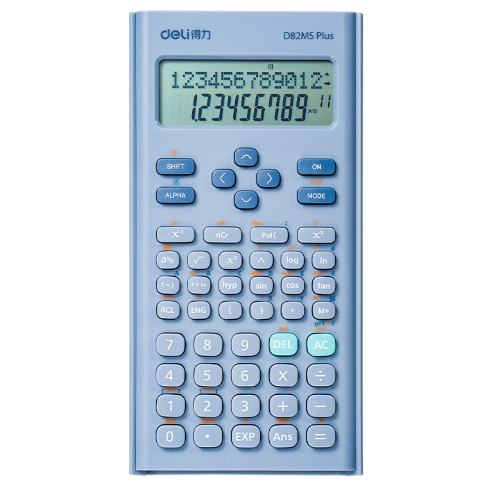 Калькулятор научный Deli Core "D82MS Plus", 240F-10+2 разряда, светло-синий 