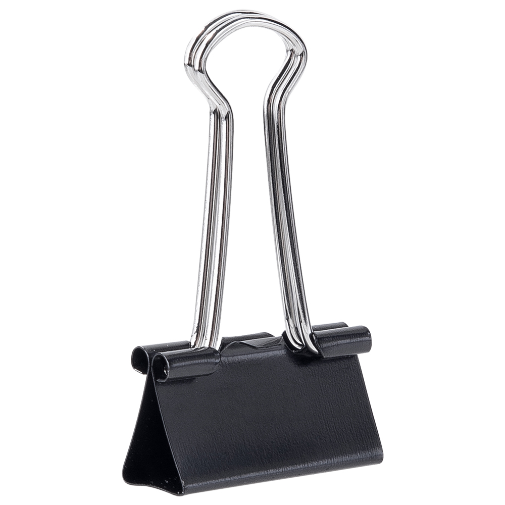 Зажим для бумаг "Deli", 32 мм, 12 штук, черный