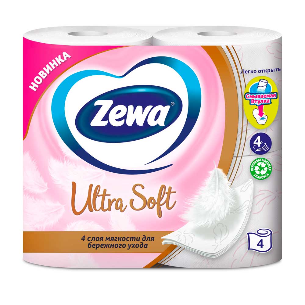 Бумага туалетная Zewa "Ultra Soft"