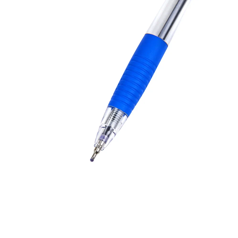 Ручка шариковая автоматическая Cello "Joy", 0.7 мм, прозрачный, стерж. синий - 4