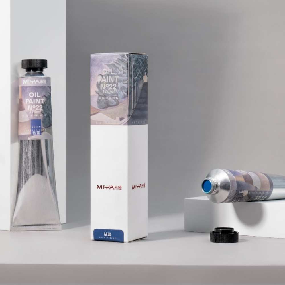 Краски масляные "HIMI.MIYA", жёлтый бледный, 170 мл., туба - 9