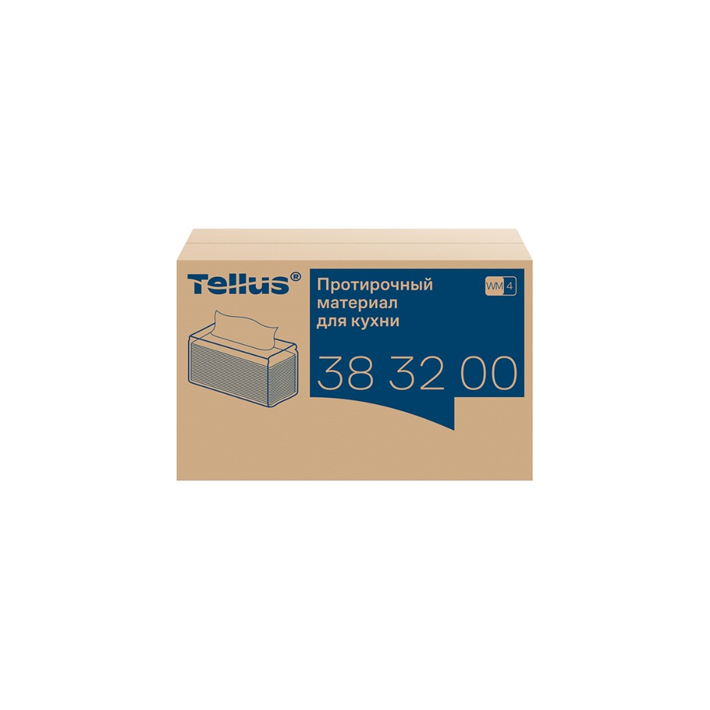 Протирочный материал нетканый Tellus, для кухни, 1 слой, 75 листов, WM4 - 3