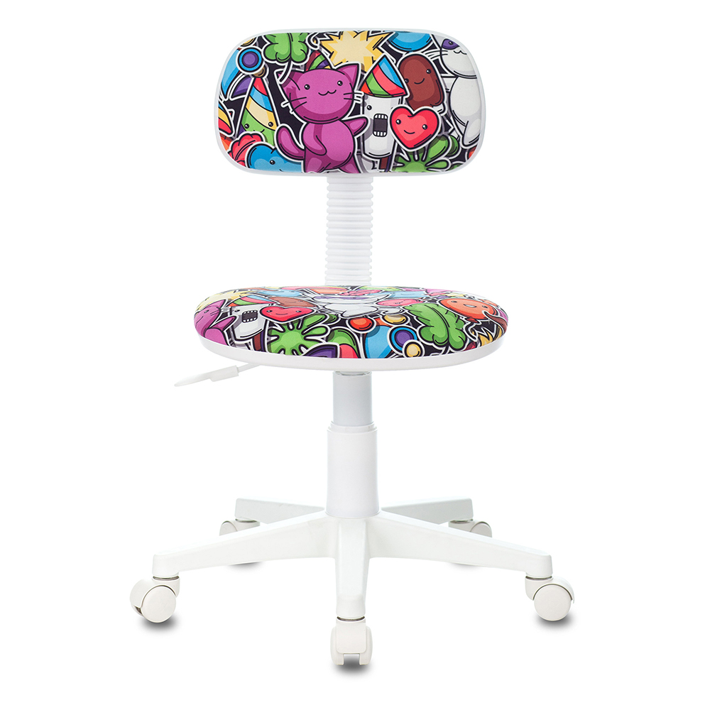 Кресло для детей "Бюрократ CH-W201NX", пластик белый, мультиколор маскарад