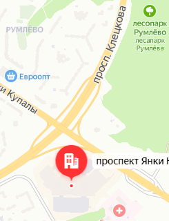 map Гродно, пр.Я.Купалы, 87, ТРК "Тринити" 3 этаж