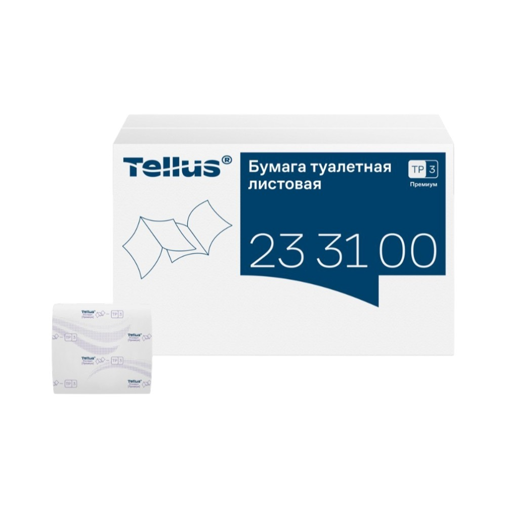 Бумага туалетная Tellus Премиум TР3