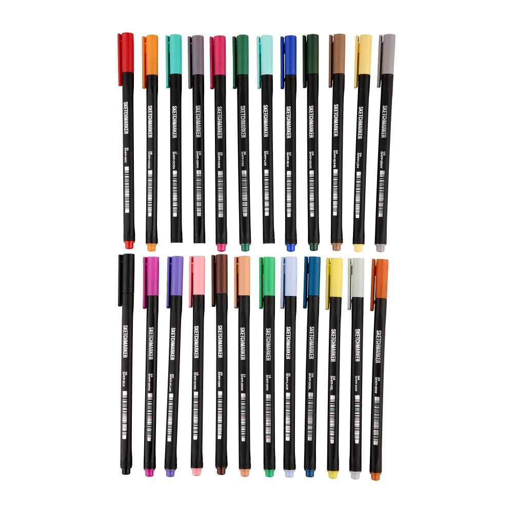 Ручка капиллярная "Sketchmarker Artist fine pen Studio", 24 шт - 11