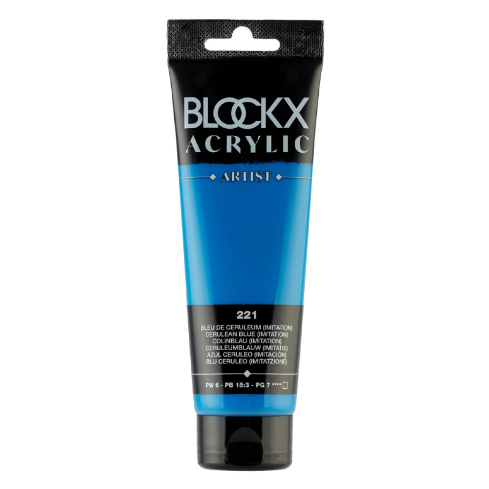 Краски акриловые "Blockx", 221 церулеум, 120 мл