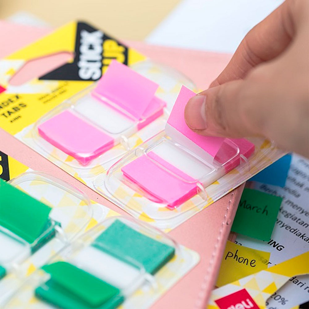 Закладки клейкие "Deli", 25x44 мм, 100 шт, ассорти