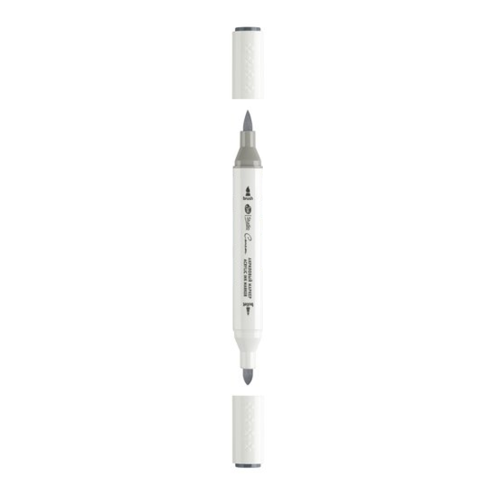 Маркер акриловый "Сонет", двусторонний, серый темный