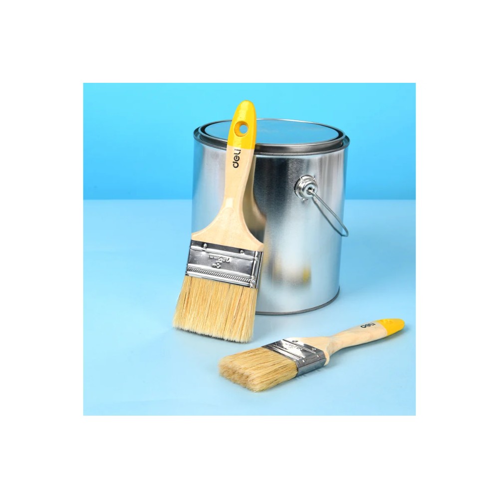 Кисть малярная плоская Deli YS EDL509123, 3"-75 мм, деревянная рукоятка, искусственная щетина