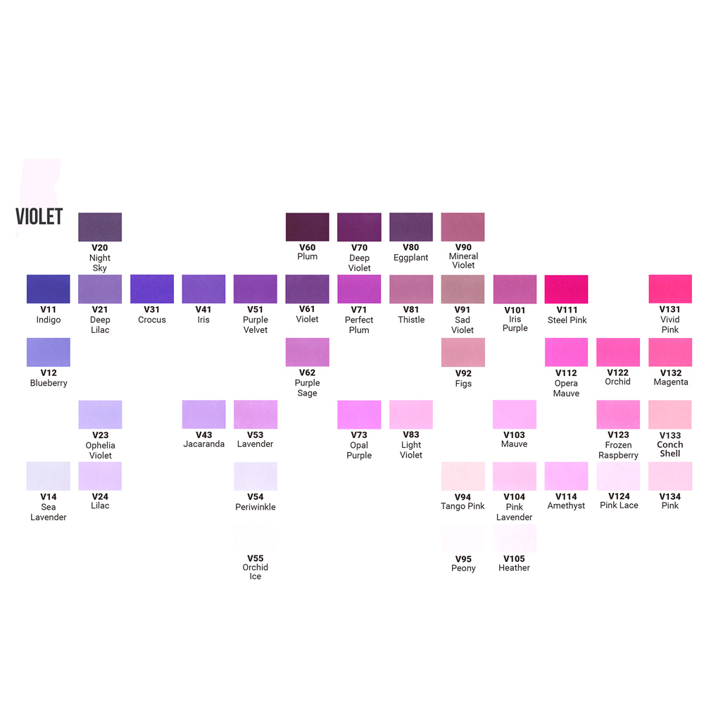 Маркер перманентный двусторонний "Sketchmarker Brush", V21 глубокий сиреневый