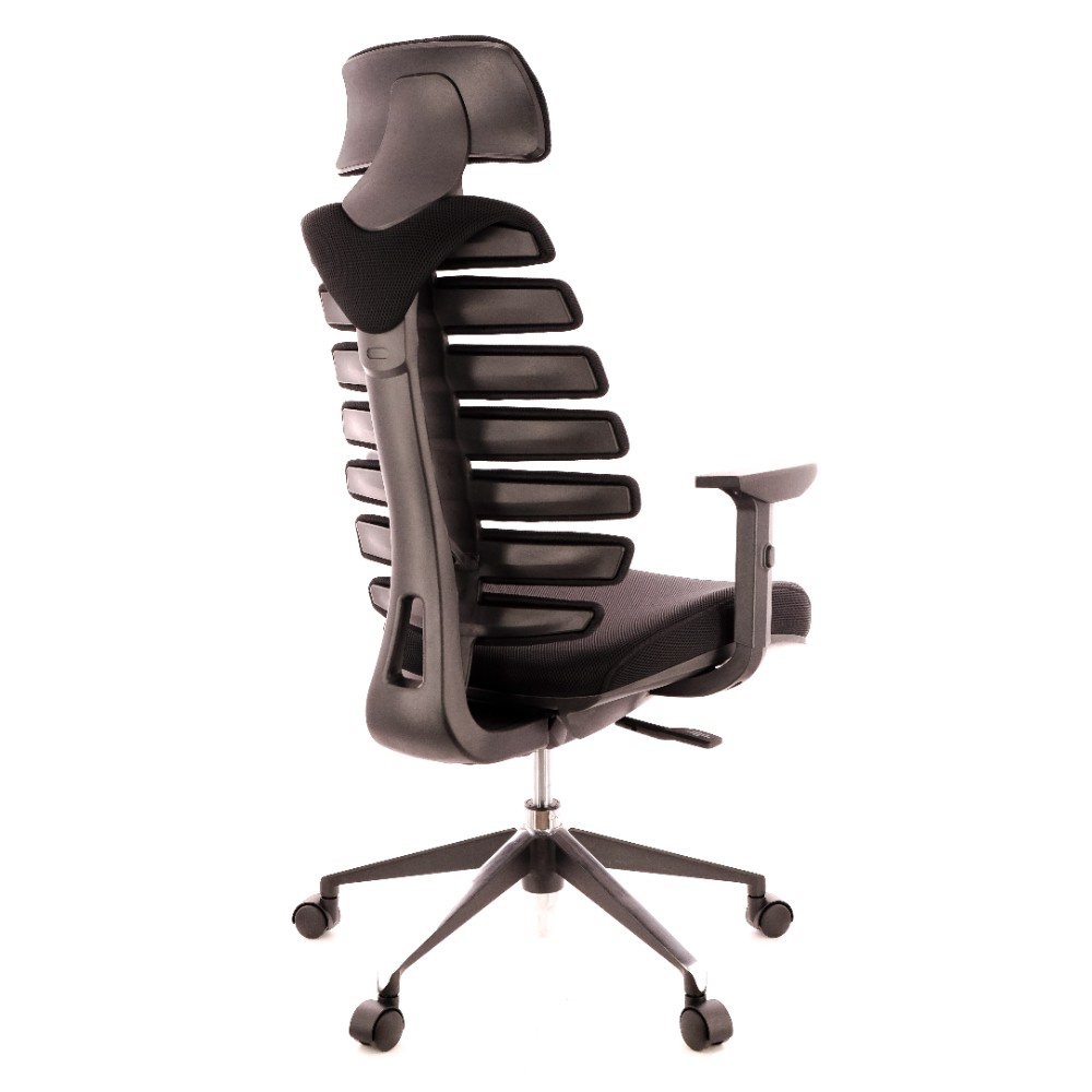 Кресло для руководителя EVERPROF "Ergo", ткань, алюминий, черный - 2