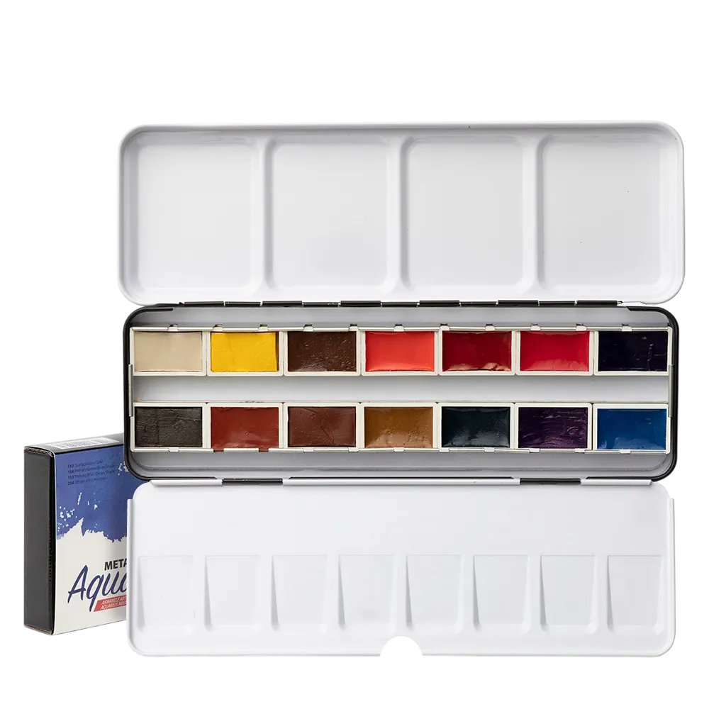 Краски акварельные "Aquarius. Mixing Palette", 14 цветов, кюветы