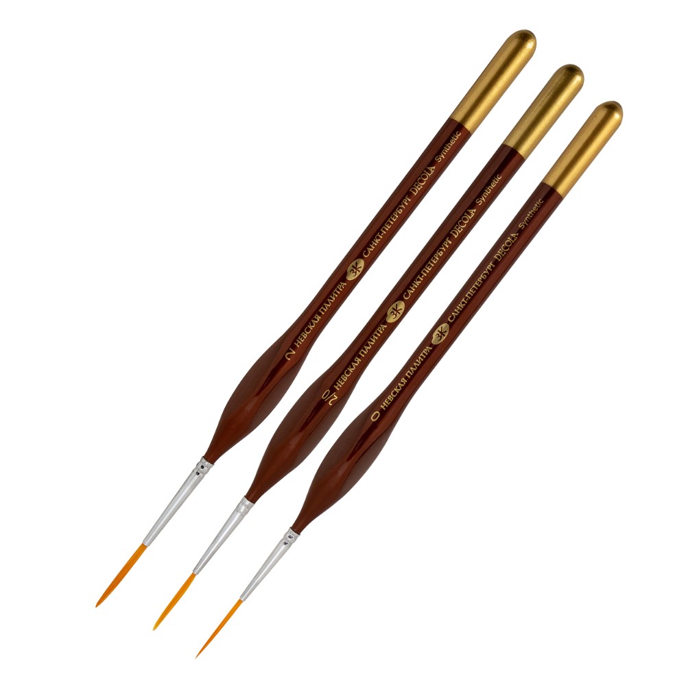 Кисть "Decola", синтетика, лайнер, на треугольной ручке, №2