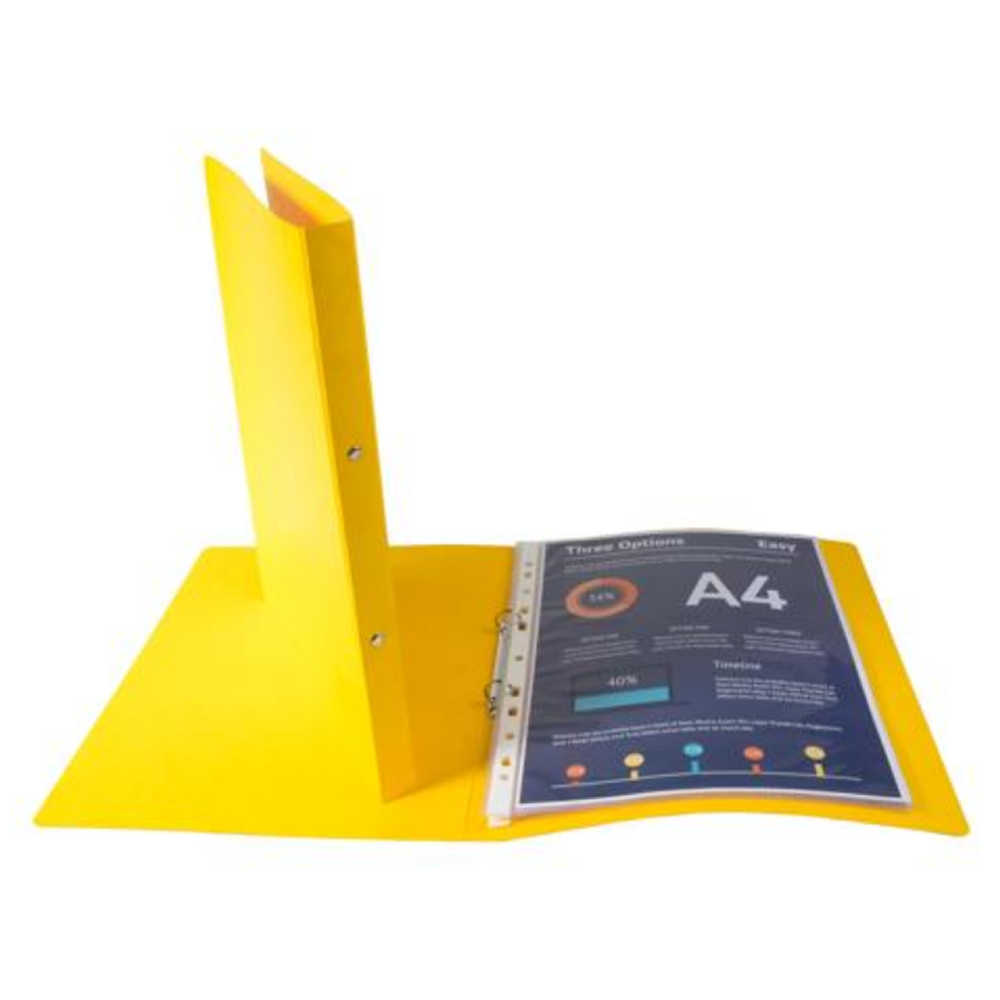 Папка на кольцах "Exacompta", картон, 20 мм, А4, желтый