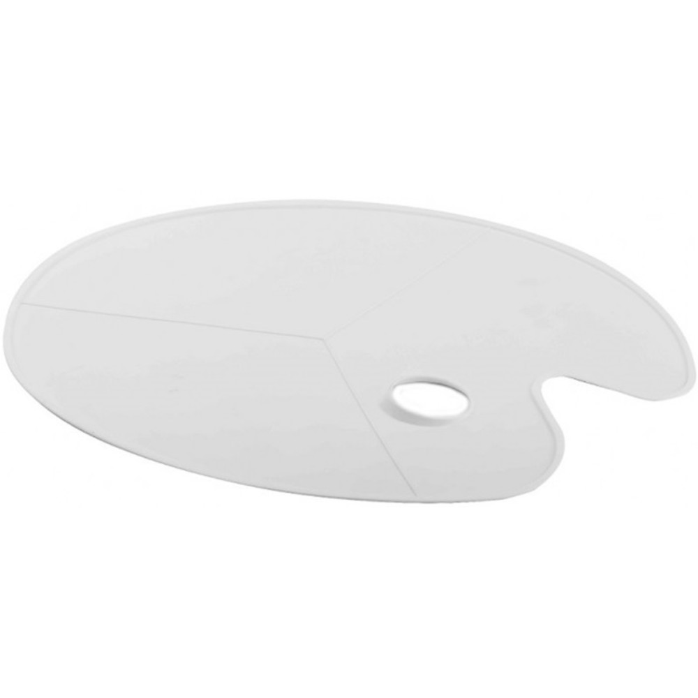 Палитра пластиковая "Сонет", овальная, 3 ячейки, 42х30 см