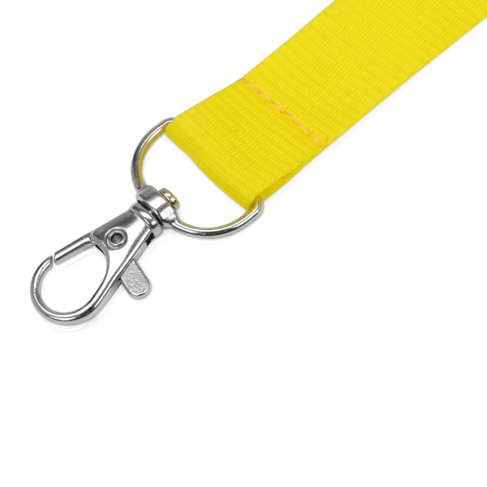 Тесьма с карабином для бейджа "8391", 900x20 мм, желтый
