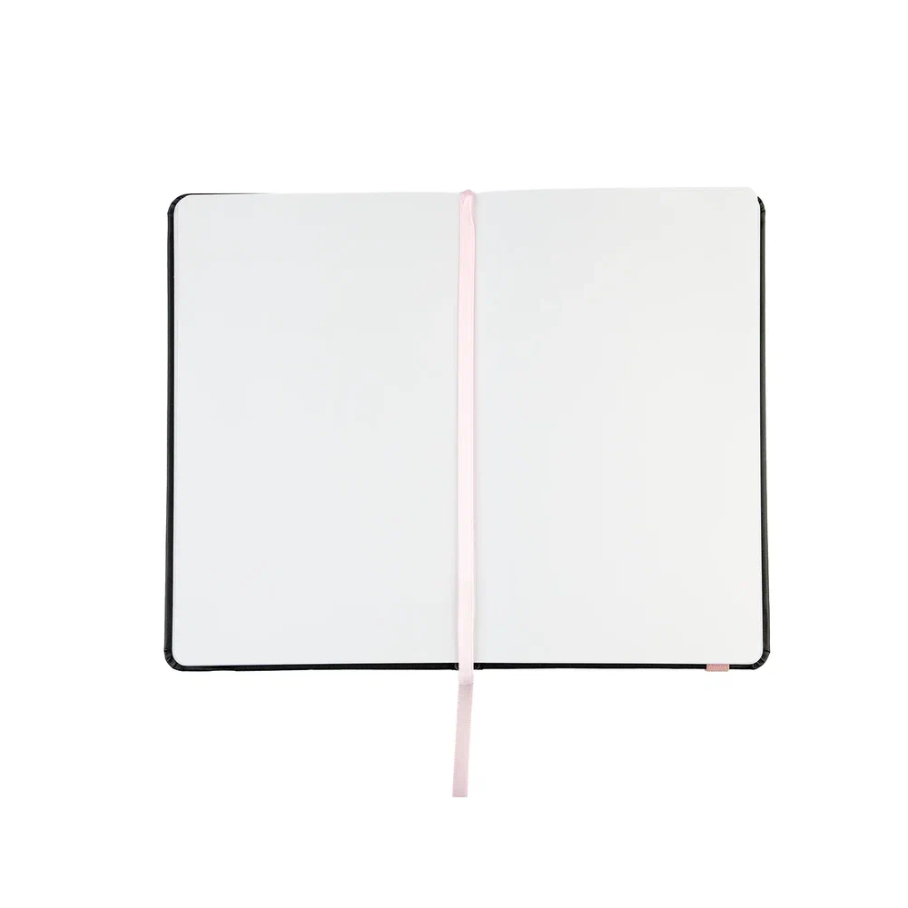 Скетчбук "Стихия", 13х21 см, 140 г/м2, 80 листов, черный, срез розовый