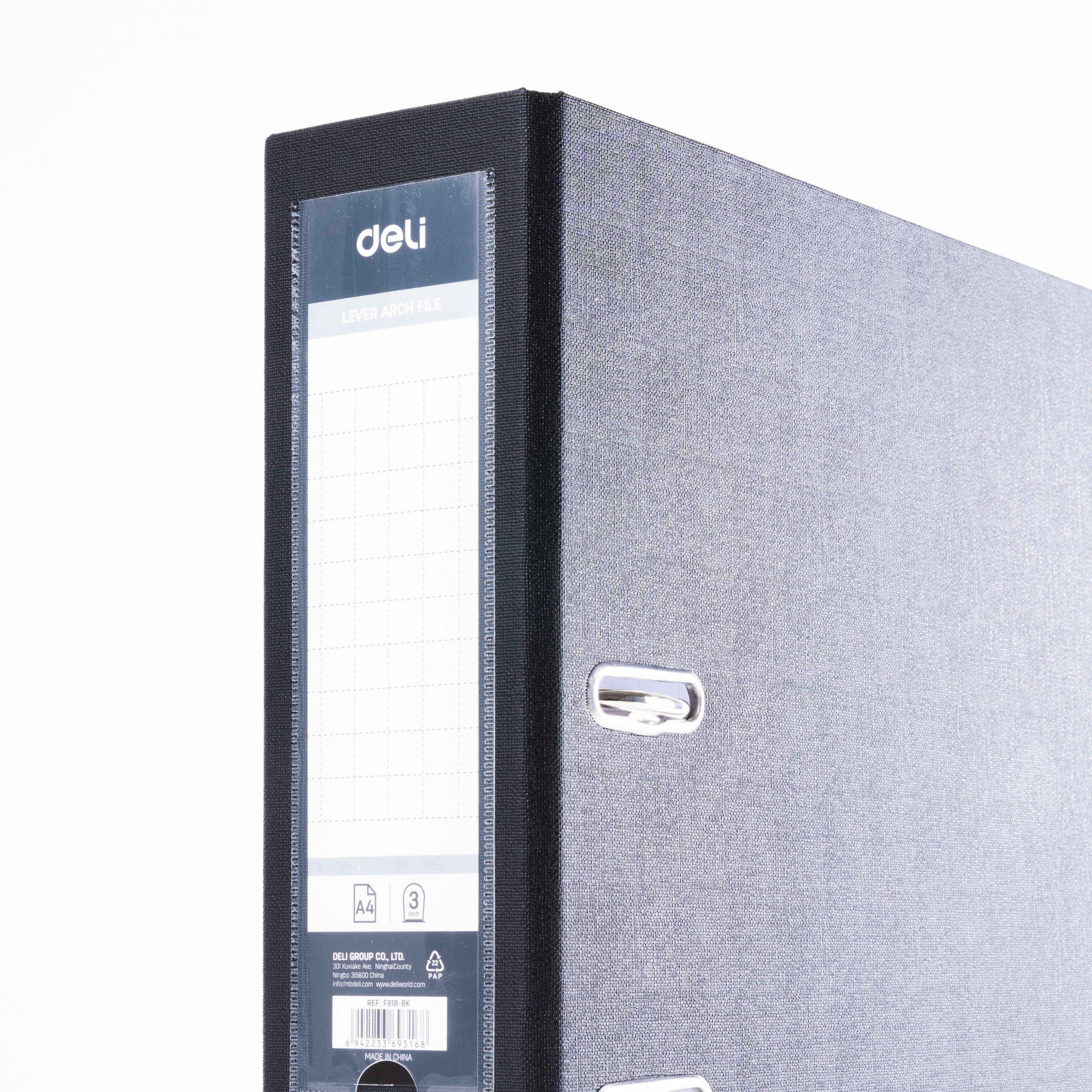 Папка-регистратор "Deli", А4, 75 мм, черный
