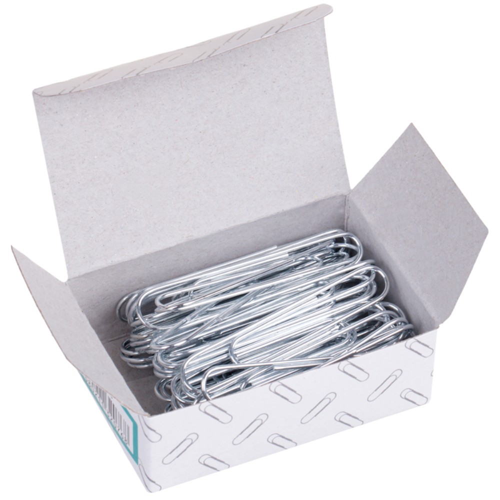 Скрепки 50 мм "OfficeSpace"., 50 шт., серебристый