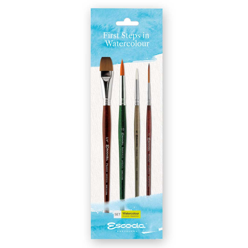 Набор кистей "Escoda. First steps in watercolor set", набор 4 шт