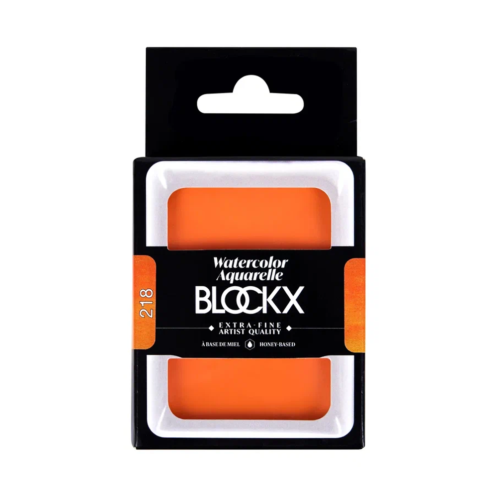 Краски акварельные "Blockx. Giant pan", 218 перманентный оранжевый, 18 мл., кювета