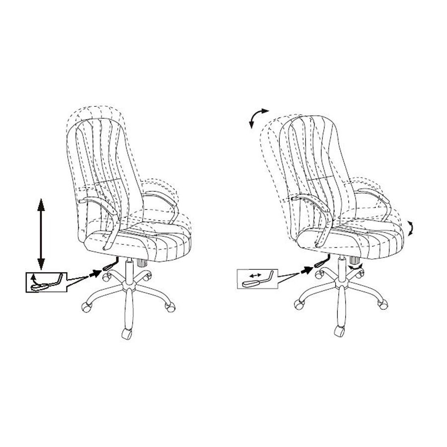 Кресло для руководителя Бюрократ T-898SL черный Leather Venge Black, эко.кожа, металл - 5
