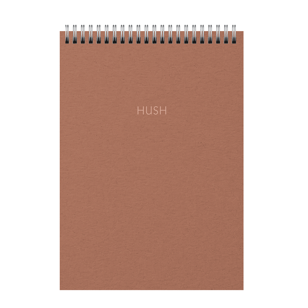 Блокнот "Hush.5", A5, 80 листов, в клетку, коричневый
