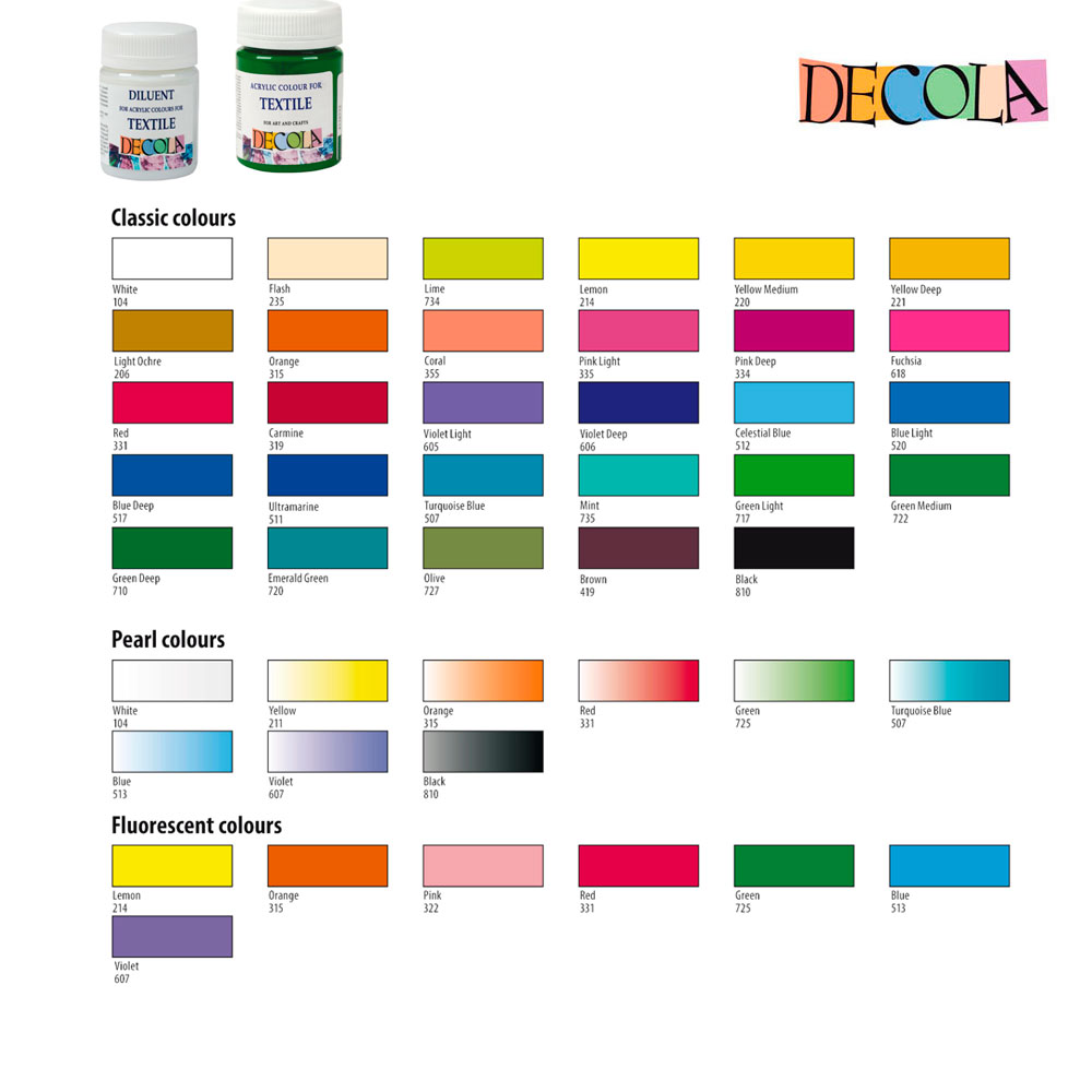 Краска акриловая по ткани перламутровая "Декола", 211 желтая, 50 мл., банка