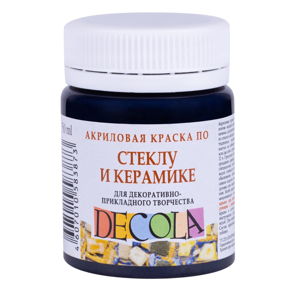 Краска акриловая по стеклу и керамике 