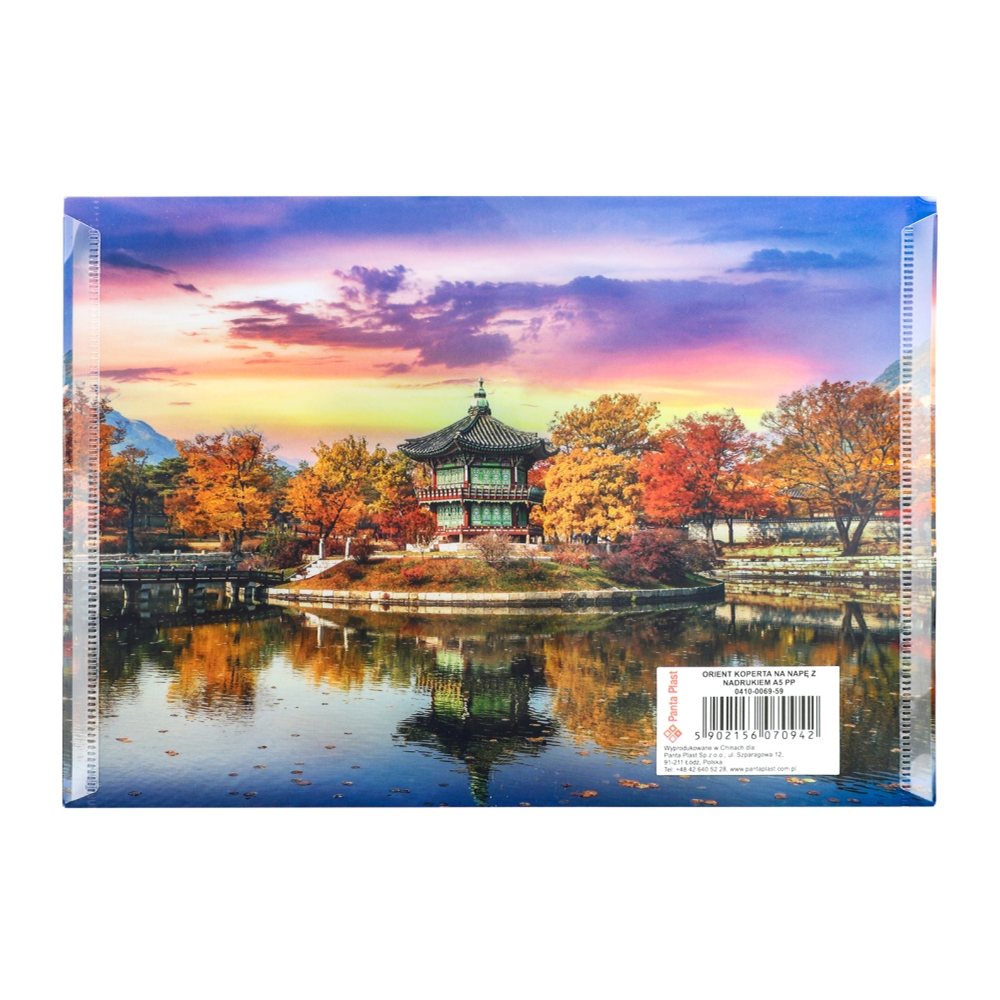 Папка-конверт на кнопке "Orient", A5, разноцветный - 2