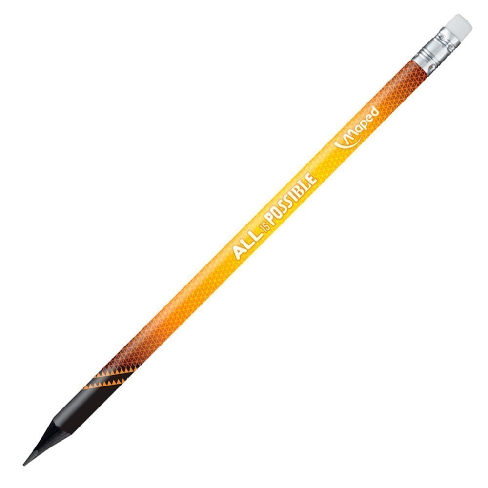 Карандаш простой Maped "Energy", HB, с ластиком, ассорти - 6