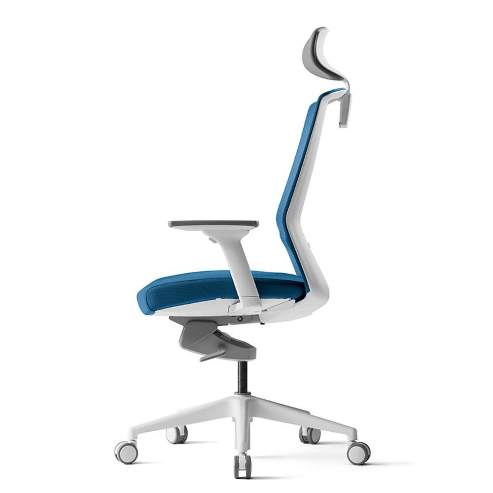 Кресло для руководителя BESTUHL "J1", сетка, ткань, пластик, голубой, -50% - 3