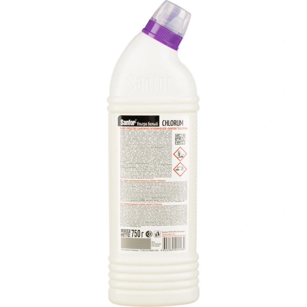Средство чистящее для сантехники "Sanfor Chlorum Ультра", 750 мл