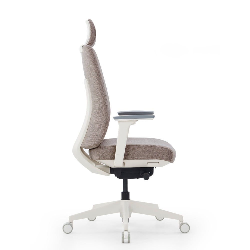 Кресло компьютерное SitZone CH-K55A-BS, ткань, бежевый, пластик, корпус белый - 3