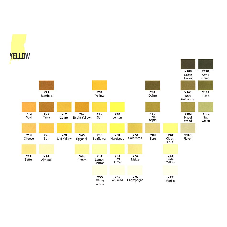 Маркер перманентный двусторонний "Sketchmarker", Y53 подсолнух