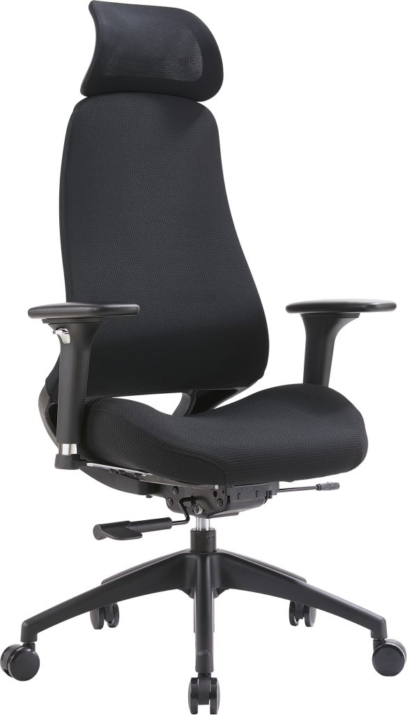 Кресло д/руководителя EVERPROF Ant ткань, черный, крестов. пластик