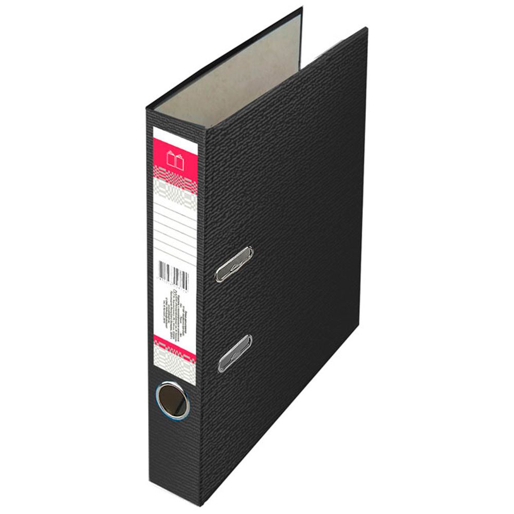 Папка-регистратор «Полиграфкомбинат», А4, 50 мм, ПВХ Эко, черный
