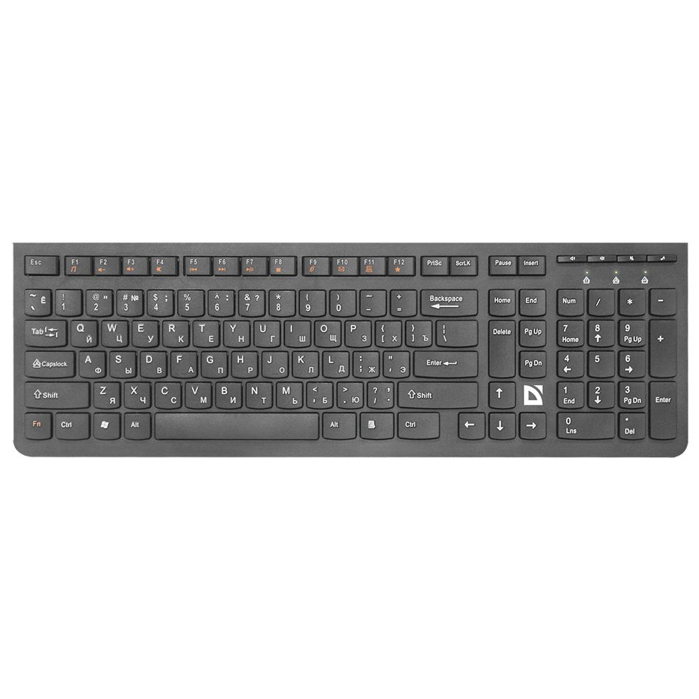 Клавиатура Defender "UltraMate SM-535 RU", беспроводная, черный