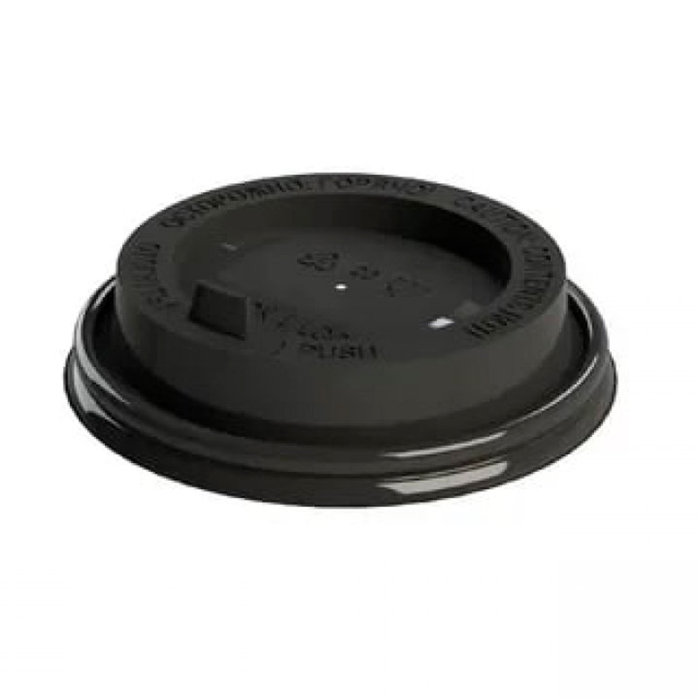 Крышка пластиковая для стаканов d=80мм, для горячих напитков, 100 шт/упак, с клапаном, глянцевая