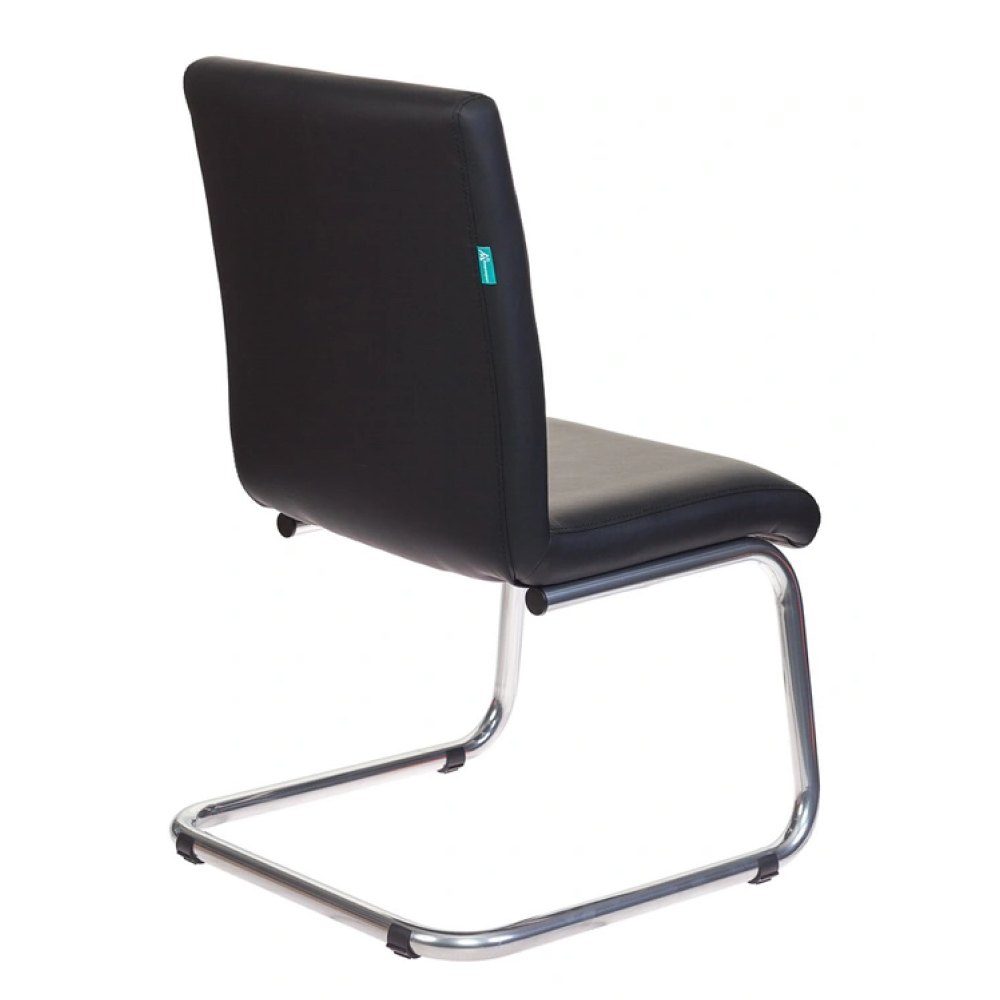 Кресло на полозьях "Бюрократ CH-250-V", экокожа, черный, металл хром