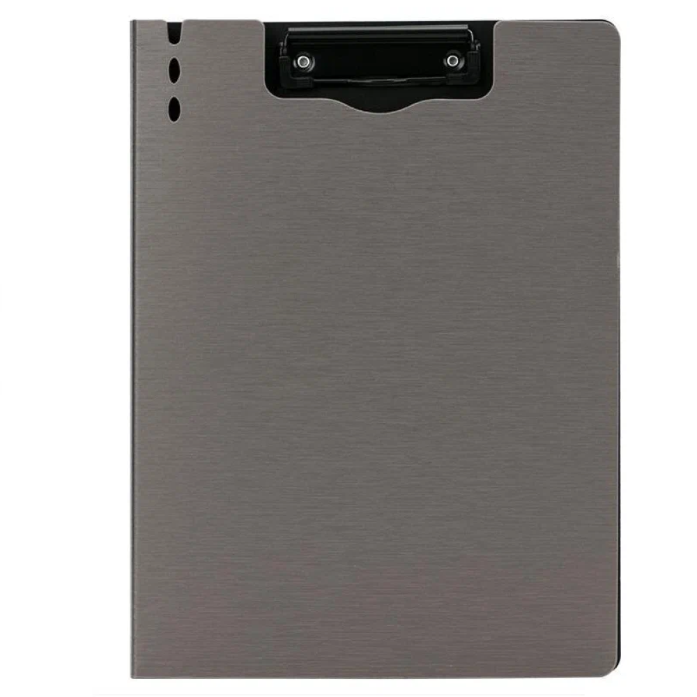 Планшет открывающийся с зажимом "Deli", A4, светло-серый