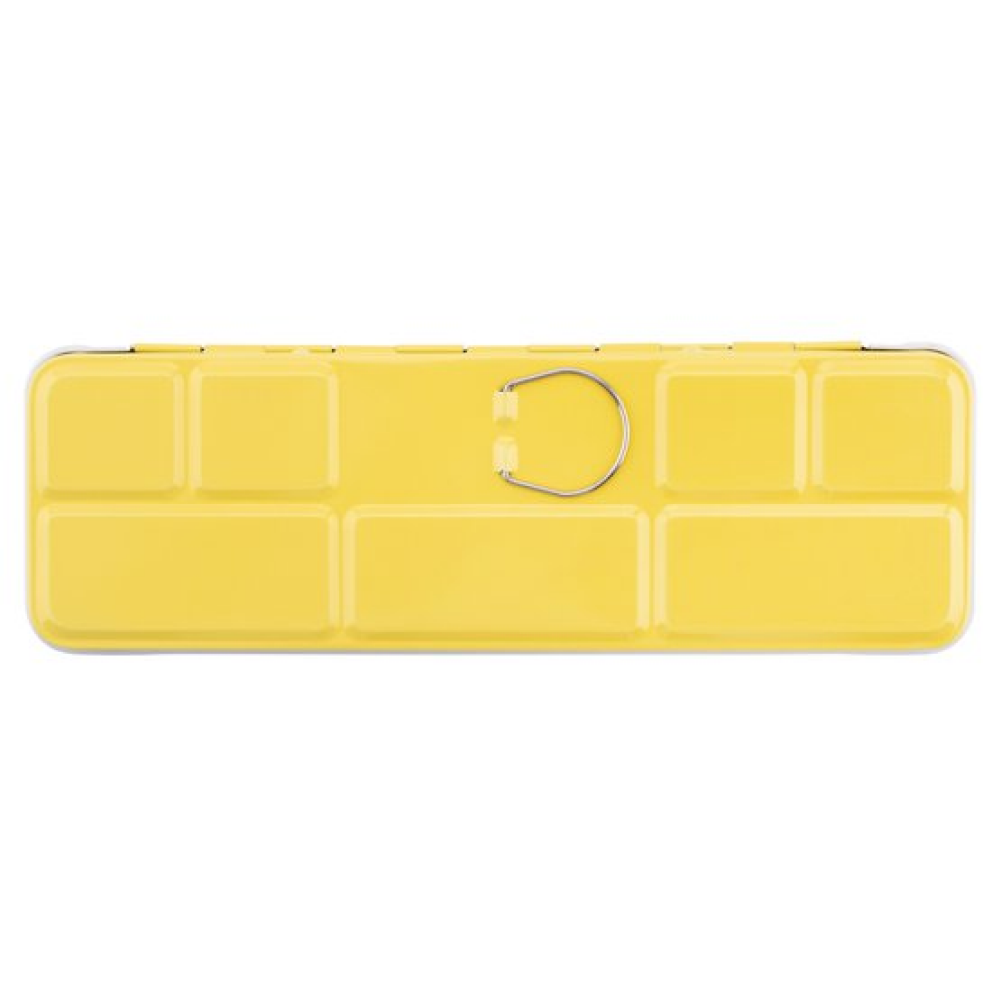 Пенал для акварели "Сонет" на 21 кювету, металл, желтый